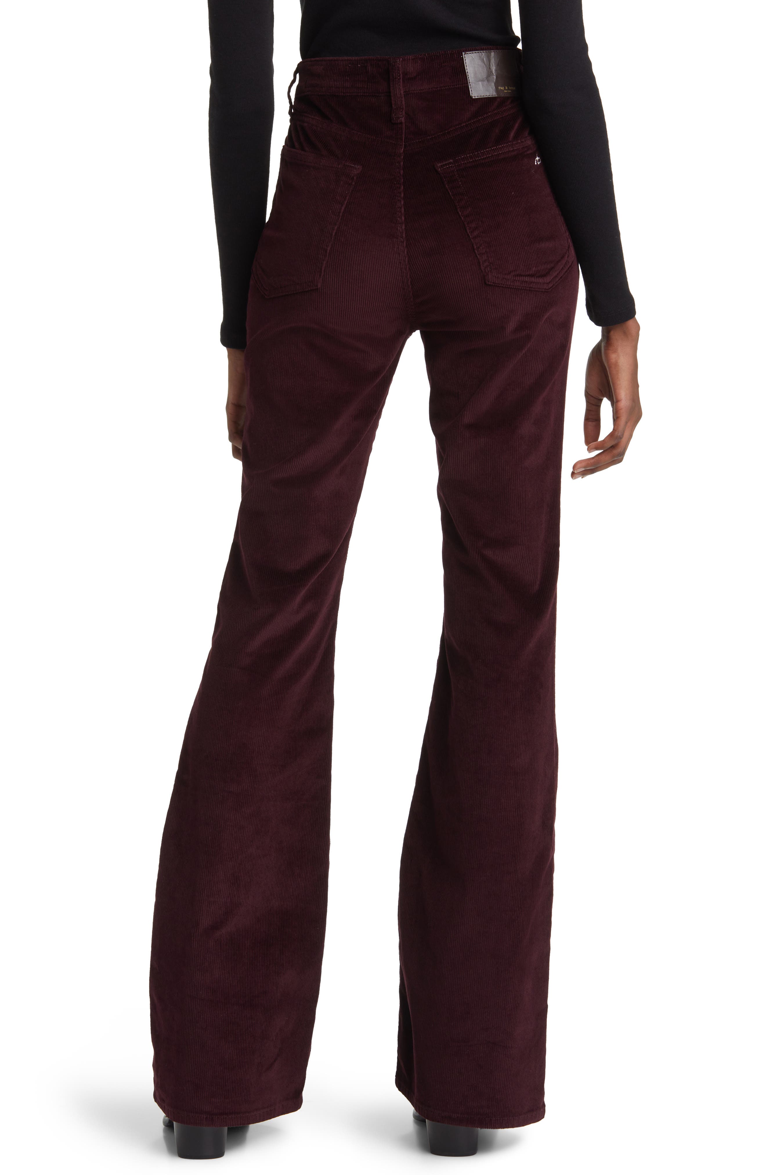 rag & bone Casey High Waist Corduroy Flare Pants (Women) | Nordstromrack