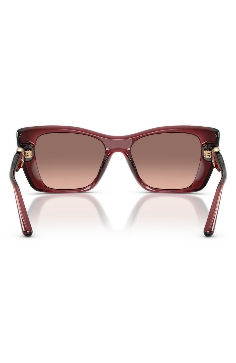 Michael Kors Tokyo 53mm Gradient Square Sunglasses, Alternate, color, Rosewood / Peach Gradient