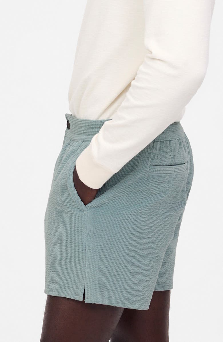 Madewell Seersucker Corduroy Everyday Shorts, Alternate, color, Blue Horizon