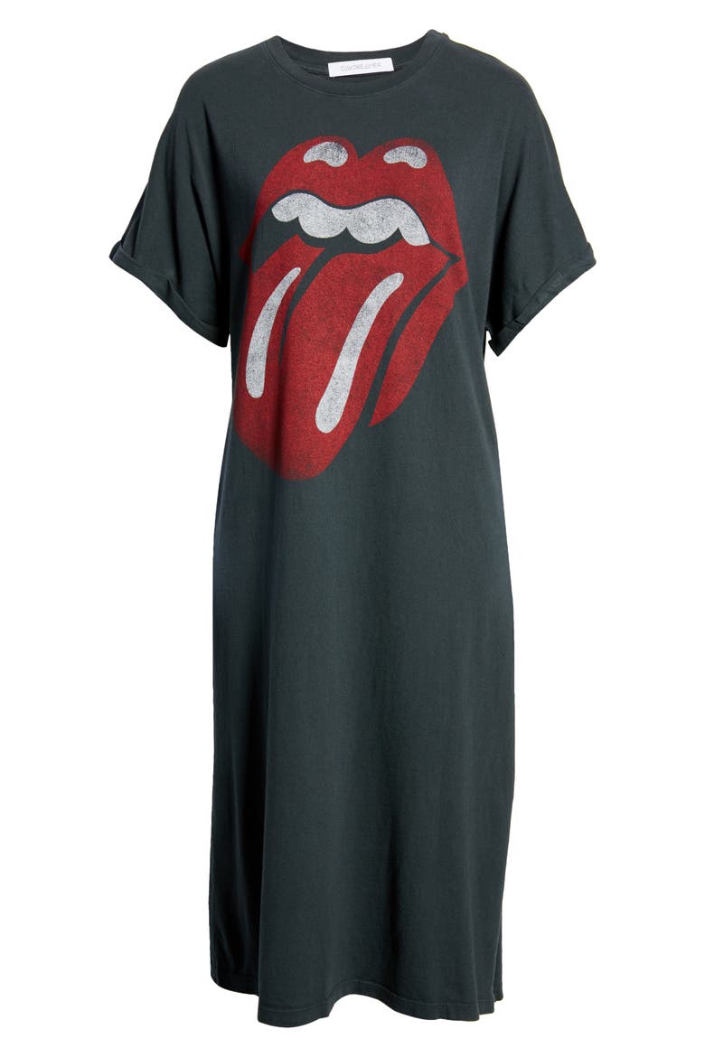 Rolling Stones '89 T-Shirt Dress, Alternate, color, VINTAGE BLACK