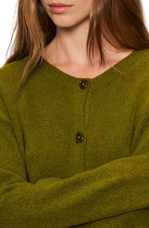 Sanctuary Must-have Crew-neck Cardigan Sweater In Green