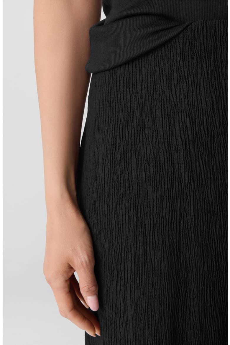 Crinkled High Waist Ankle Wide Legs, Alternate, color, BLACK