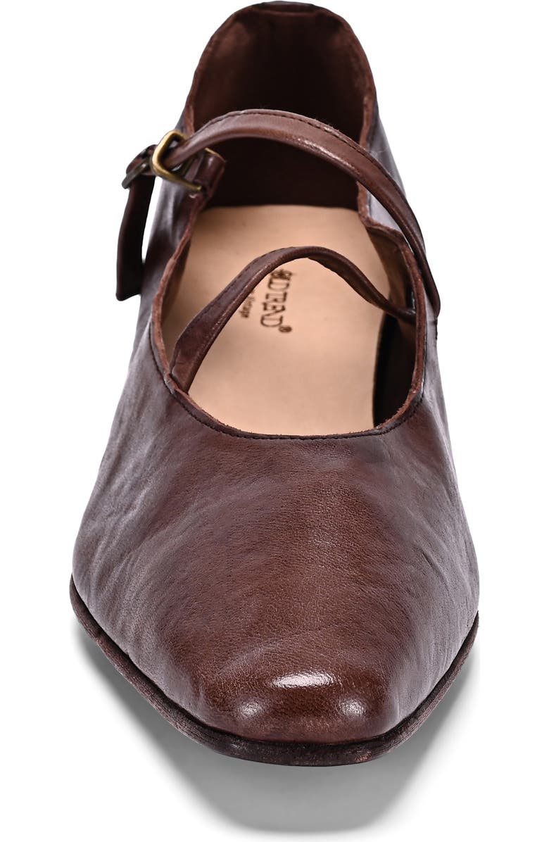 OLD TREND Ribbon Genuine Leather Elegant Strap Mary Jane Heel, Alternate, color, Coffee