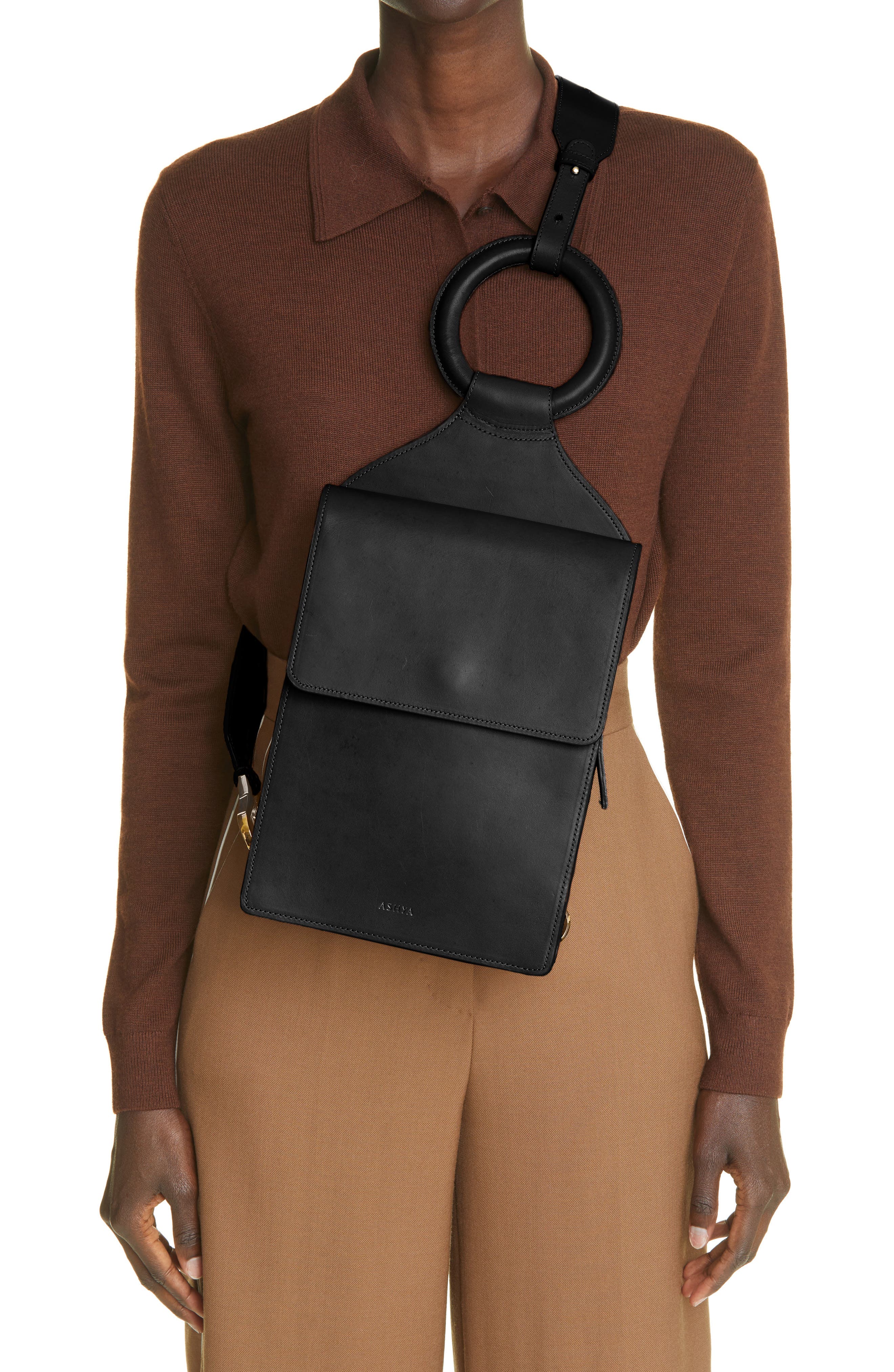 ASHYA Shema Leather Slingback Bag, Alternate, color, 