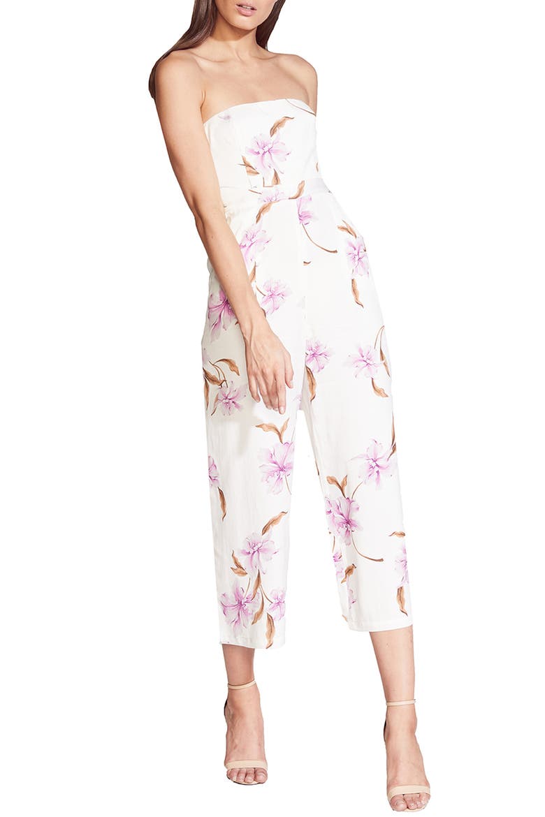 Strapless Crop Jumpsuit, Main, color, SPRING FLORAL