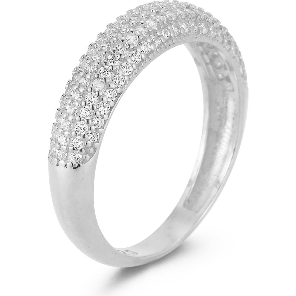 Glaze Jewelry Sterling Silver Dome Ring In Metallic