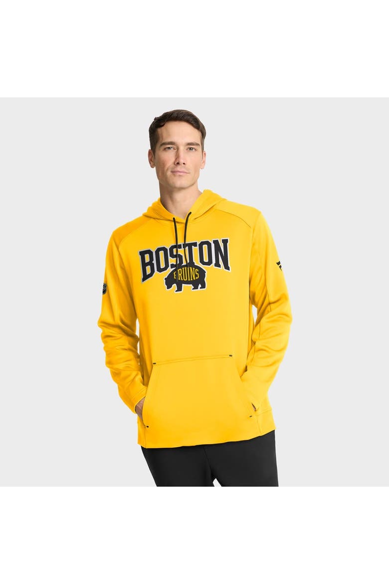 Men's Fanatics Gold Boston Bruins 2026 NHL Stadium Series Authentic Pro Pullover Hoodie, Main, color, Gold
