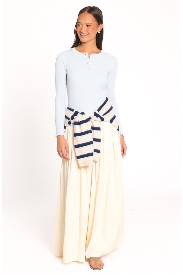 Nicoletta Henley Top, Alternate, color, PALE BLUE