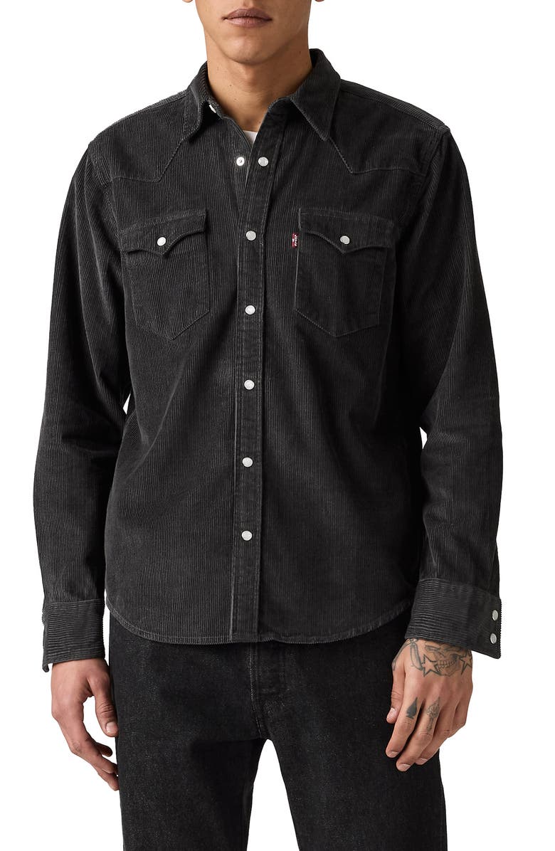 Levi's Classic Western Standard Long Sleeve Button-Up Shirt, Main, color, Dark Phantom