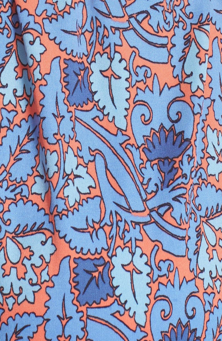 Tory Burch 'Sandy' Floral Print Silk Shift Dress, Alternate, color, 