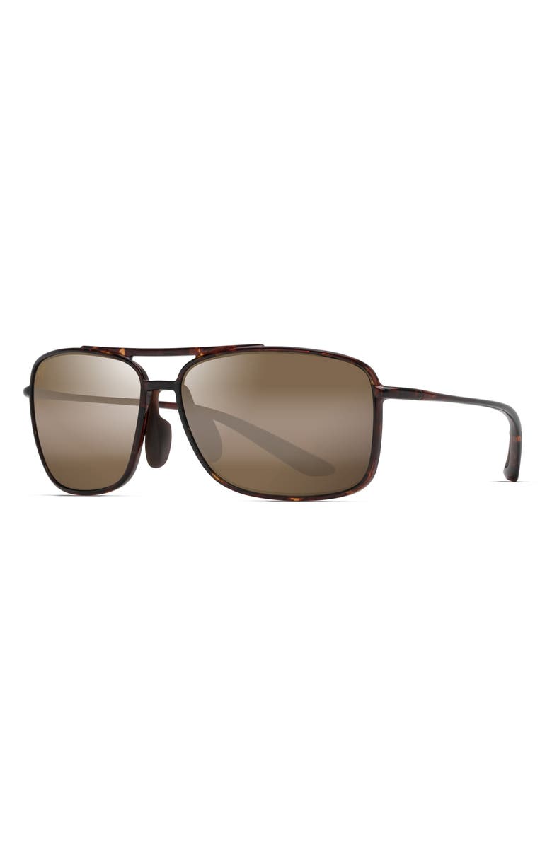 Maui Jim Kaupo Gap 61mm PolarizedPlus2<sup>®</sup> Aviator Sunglasses, Alternate, color, Tortoise