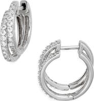 Nordstrom Cubic Zirconia Double Hoop Earrings