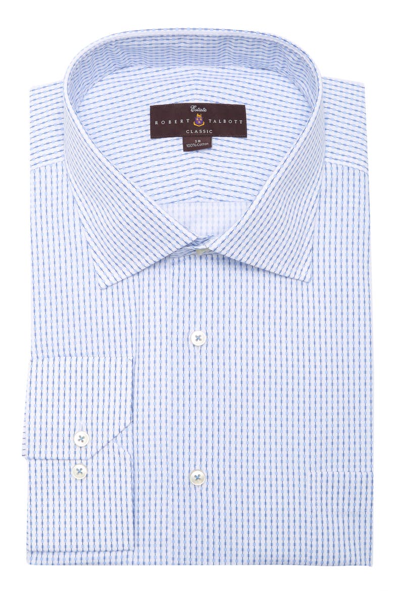 White Blue Poplin Dress Shirt, Main, color, SKY