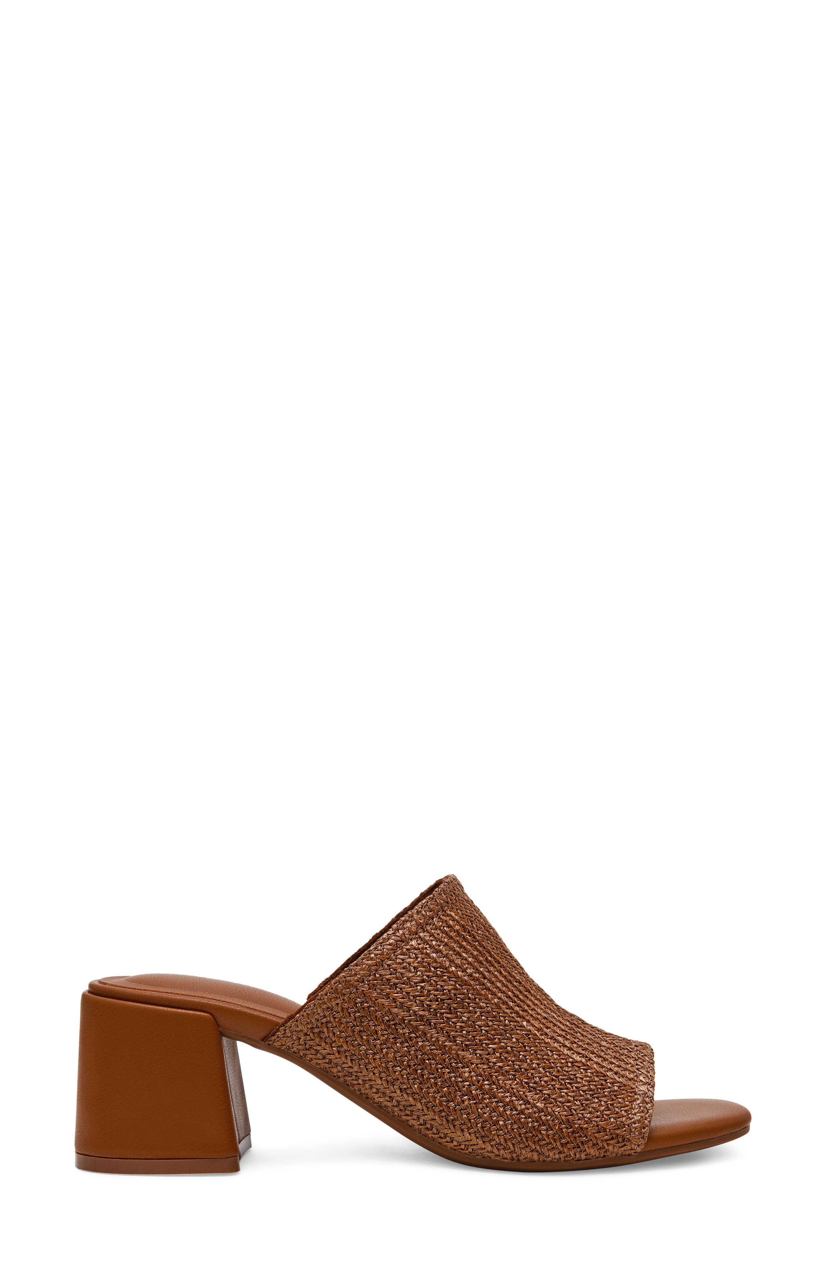 Flutter Slide Sandal, Alternate, color, BROWN RAFFIA