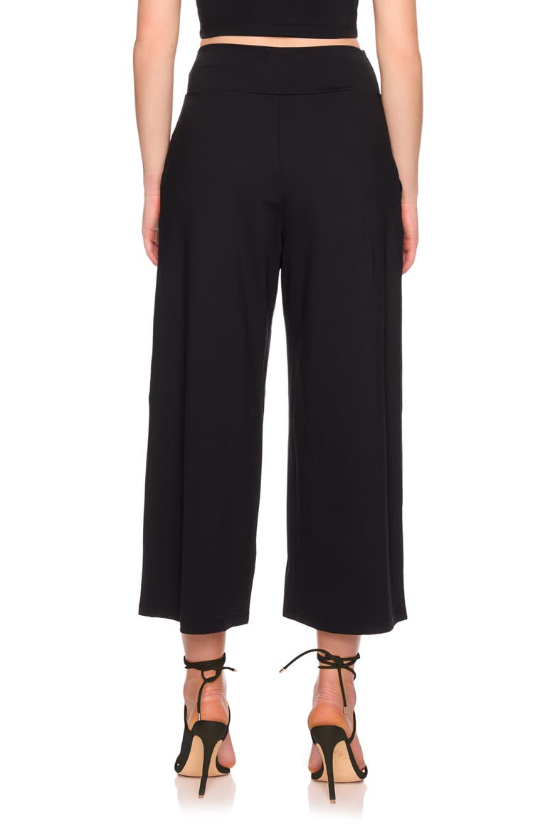 Crop Wide Leg Pants, Alternate, color, BLACK