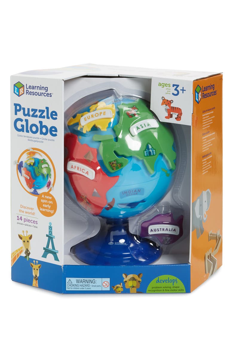 Educational Insights 14-Piece Puzzle Globe 3D Puzzle, Main, color,