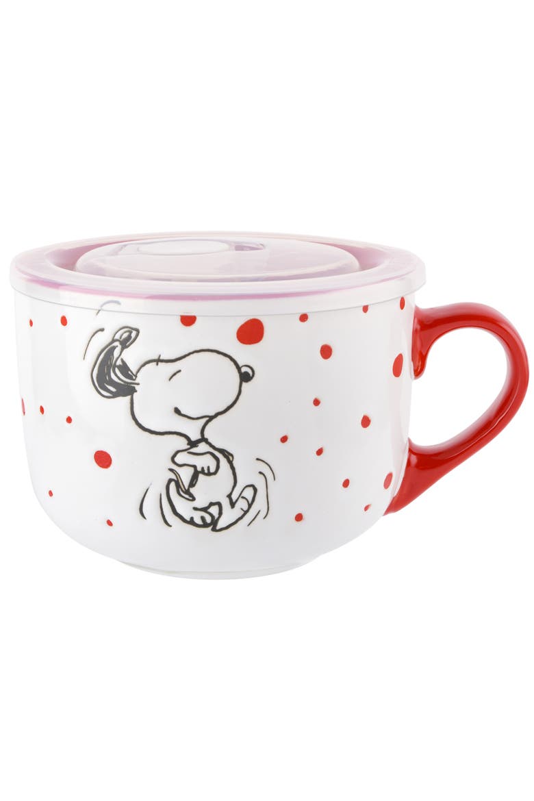 Pokidot Stoneware Soup Mug Set with Lids, Alternate, color, Assorted Colors