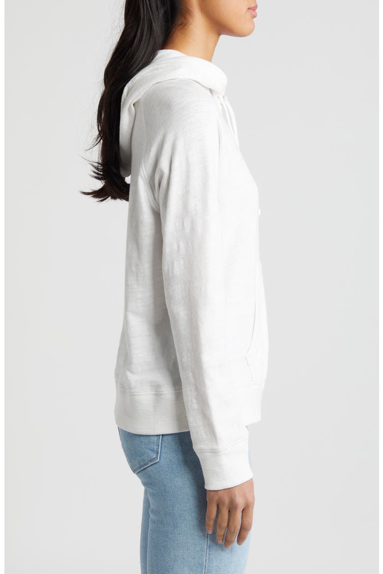 Sunwashed Slub Organic Cotton Hoodie, Alternate, color, WHITE