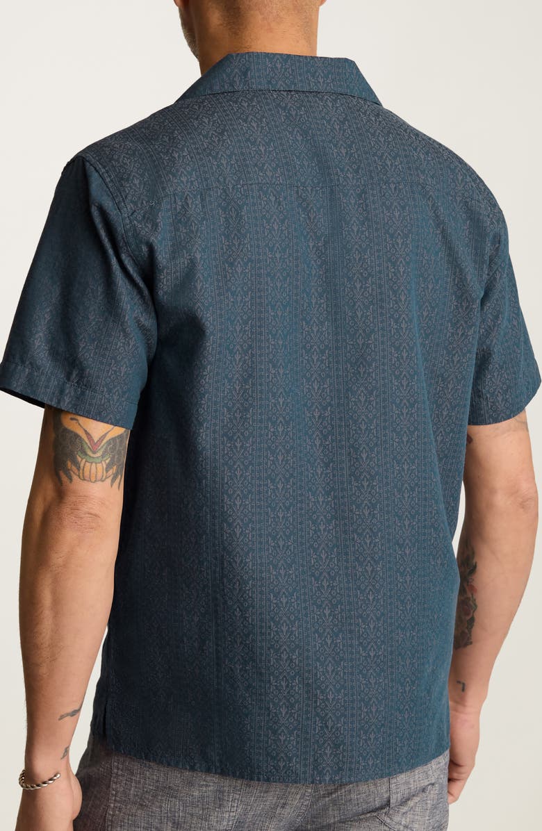 Bonobos Resort Riveria Jacquard Stripe Cotton & Linen Camp Shirt, Alternate, color,