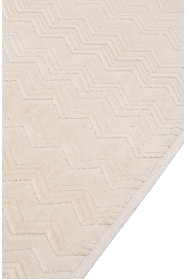 Chalk 60x90 Cm Cotton Zigzag Bath Mat, Alternate, color, Brown