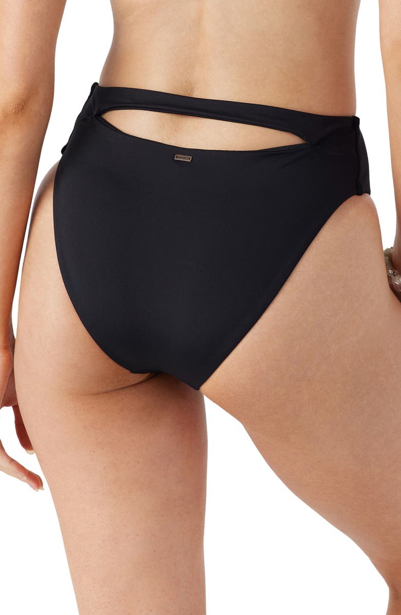 O'Neill Saltwater Solids Max High Cut Bikini Bottoms, Alternate, color,