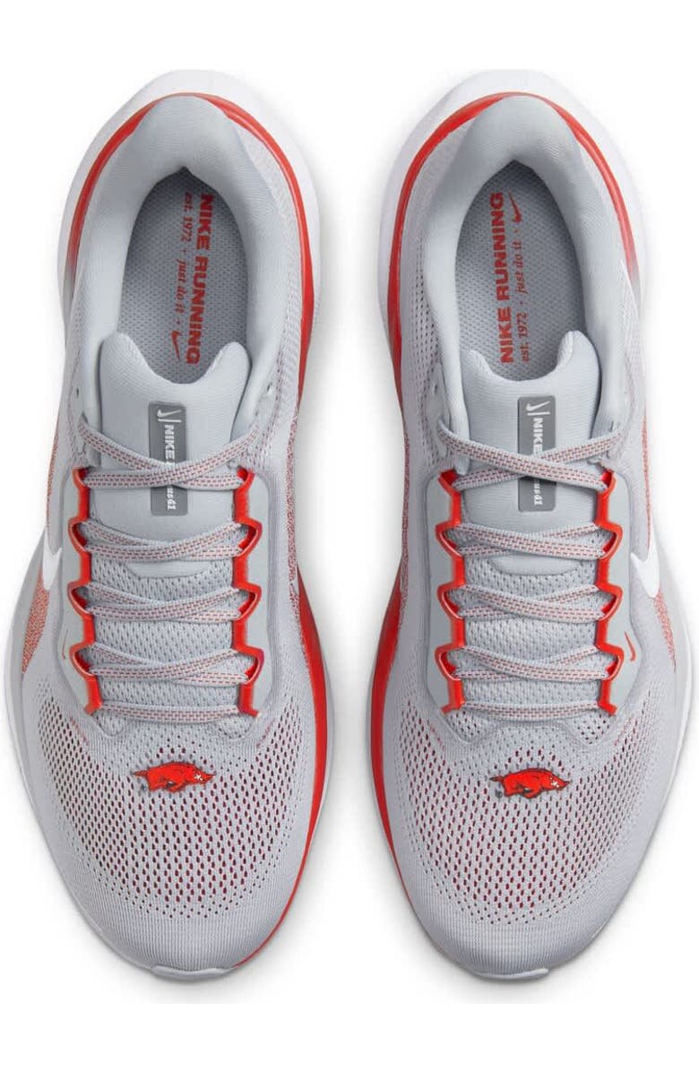 Nike Unisex Nike Gray Arkansas Razorbacks Zoom Pegasus 41 Running Shoes, Alternate, color, Gray