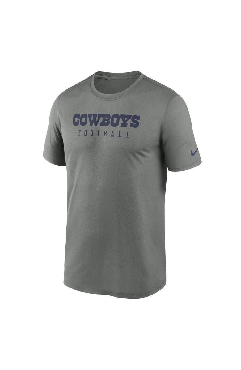 Nike Men's Nike  Heather Gray Dallas Cowboys Sideline Legend Performance T-Shirt, Alternate, color, Heather Gray