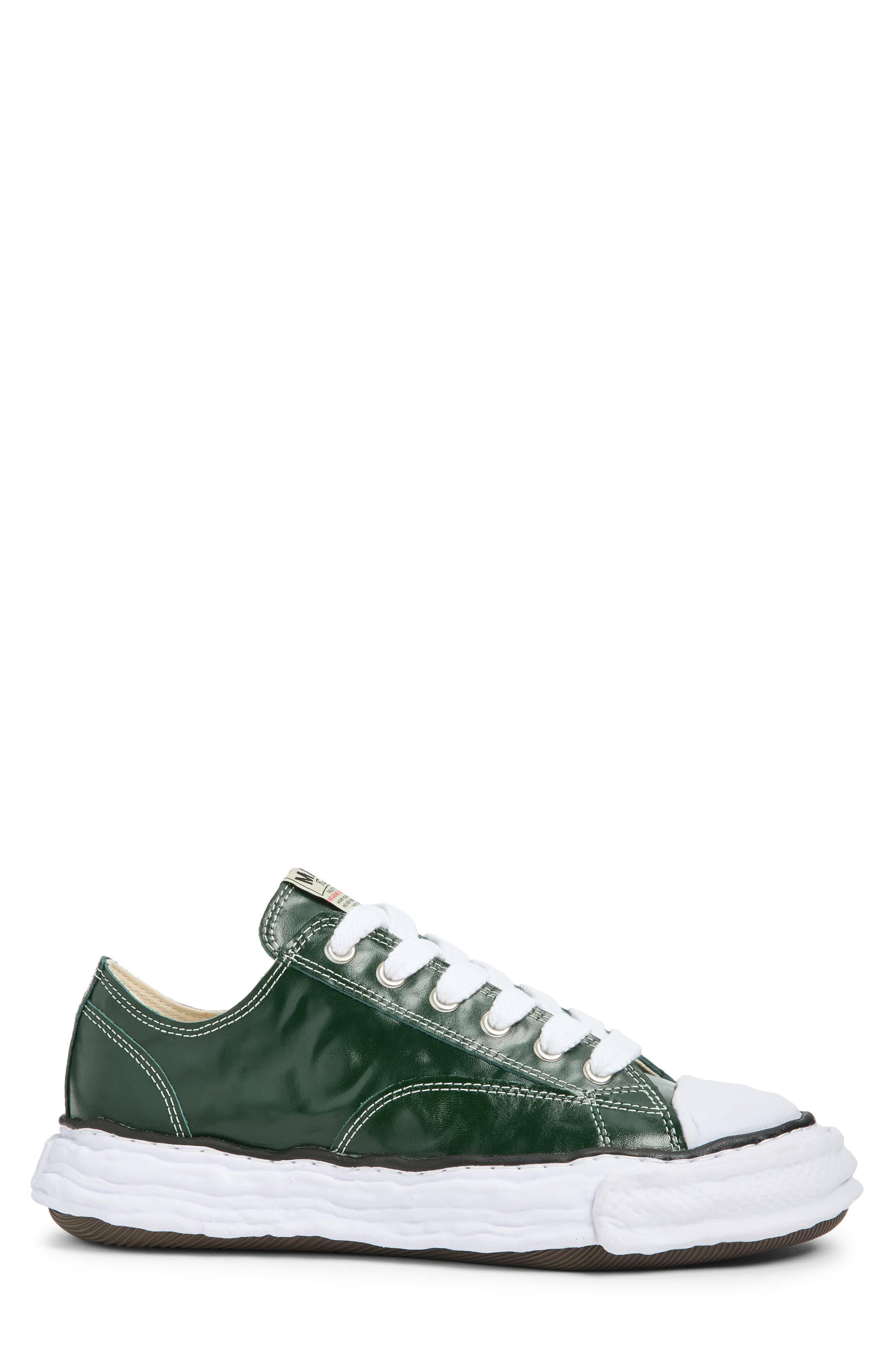Peterson 23 Wrinkled Leather Sneaker, Alternate, color, GREEN