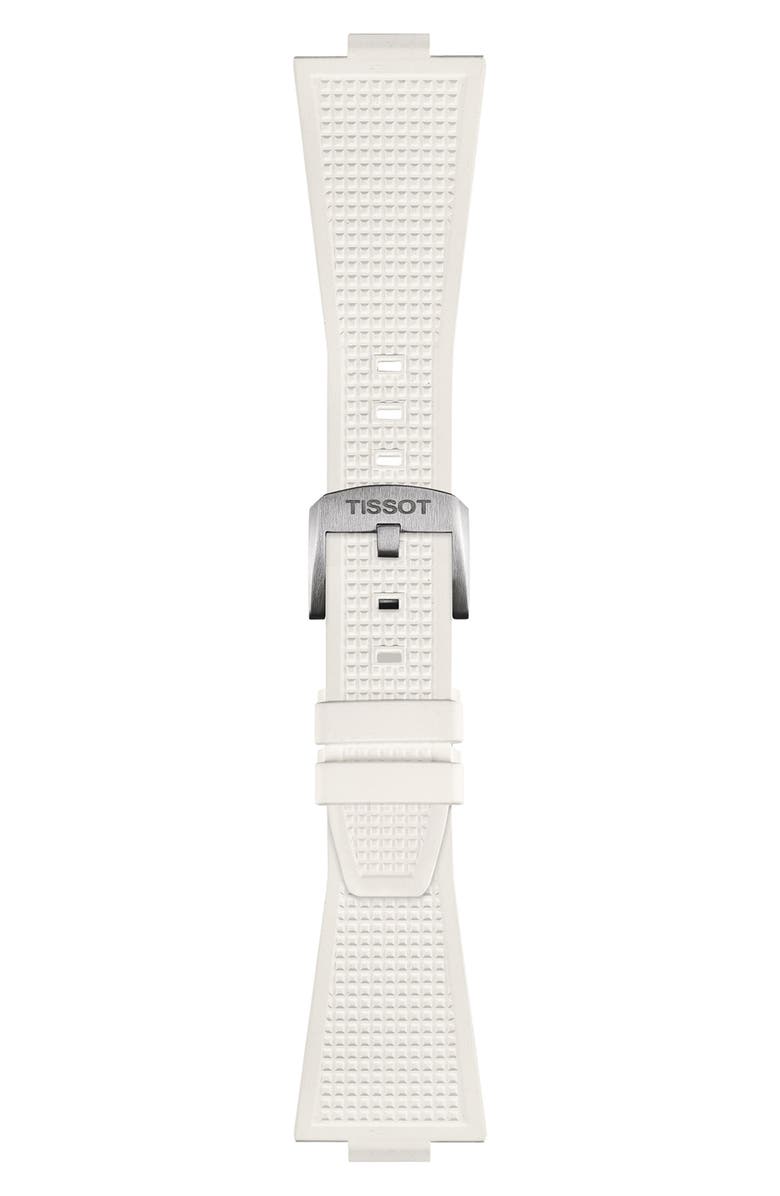 Tissot PRX Rubber Strap Watch, 40mm, Alternate, color, White