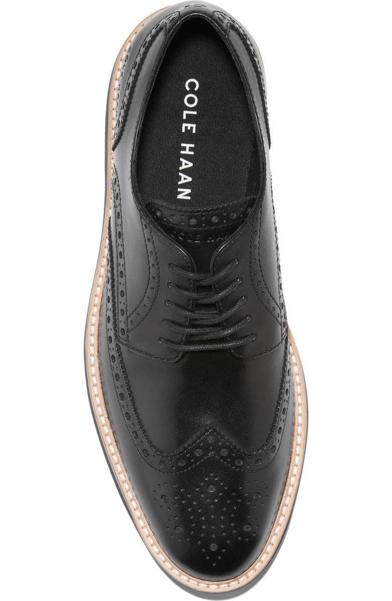 Cole Haan Morse Grand Wingtip Derby, Alternate, color, Black / Black / Gray Pinstripe