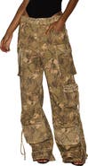Steve Madden Duo Print Wide Leg Cargo Pants