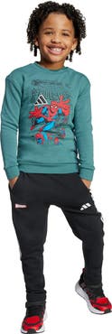 adidas Originals Kids' x Marvel Spider-Man Sweatshirt & Track Pants Set