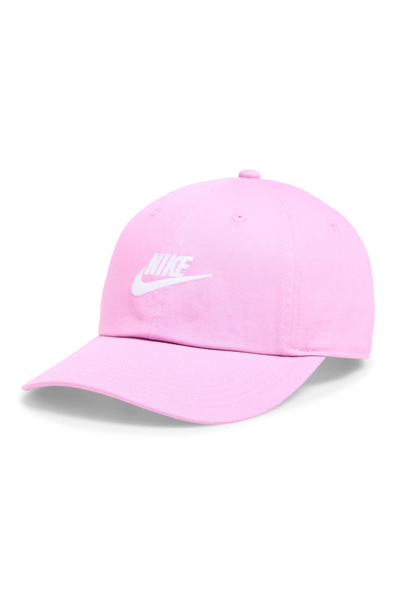 Kids' Club Swoosh Baseball Cap, Main, color, LIGHT MAGENTA/ WHITE