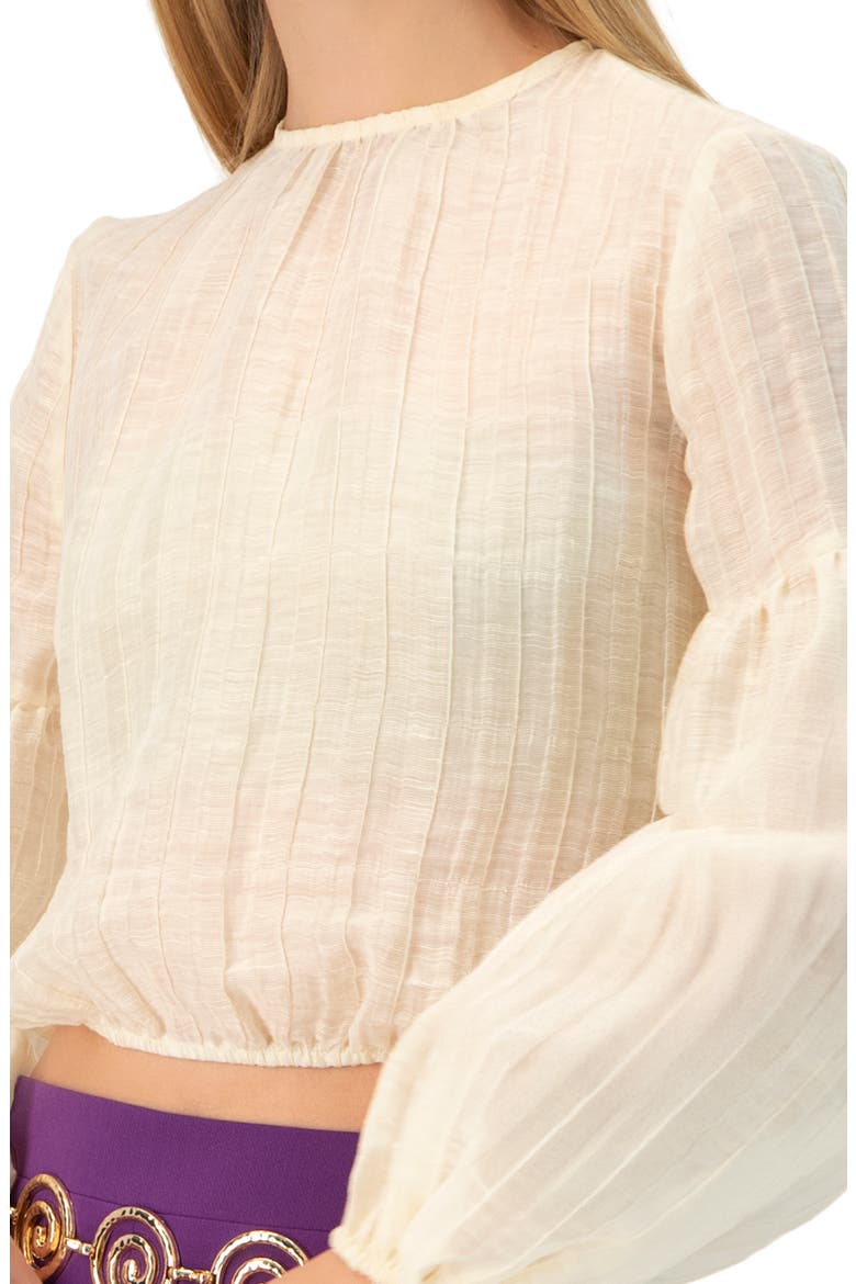 Long Sleeve Balloon Blouse, Alternate, color, Ivory