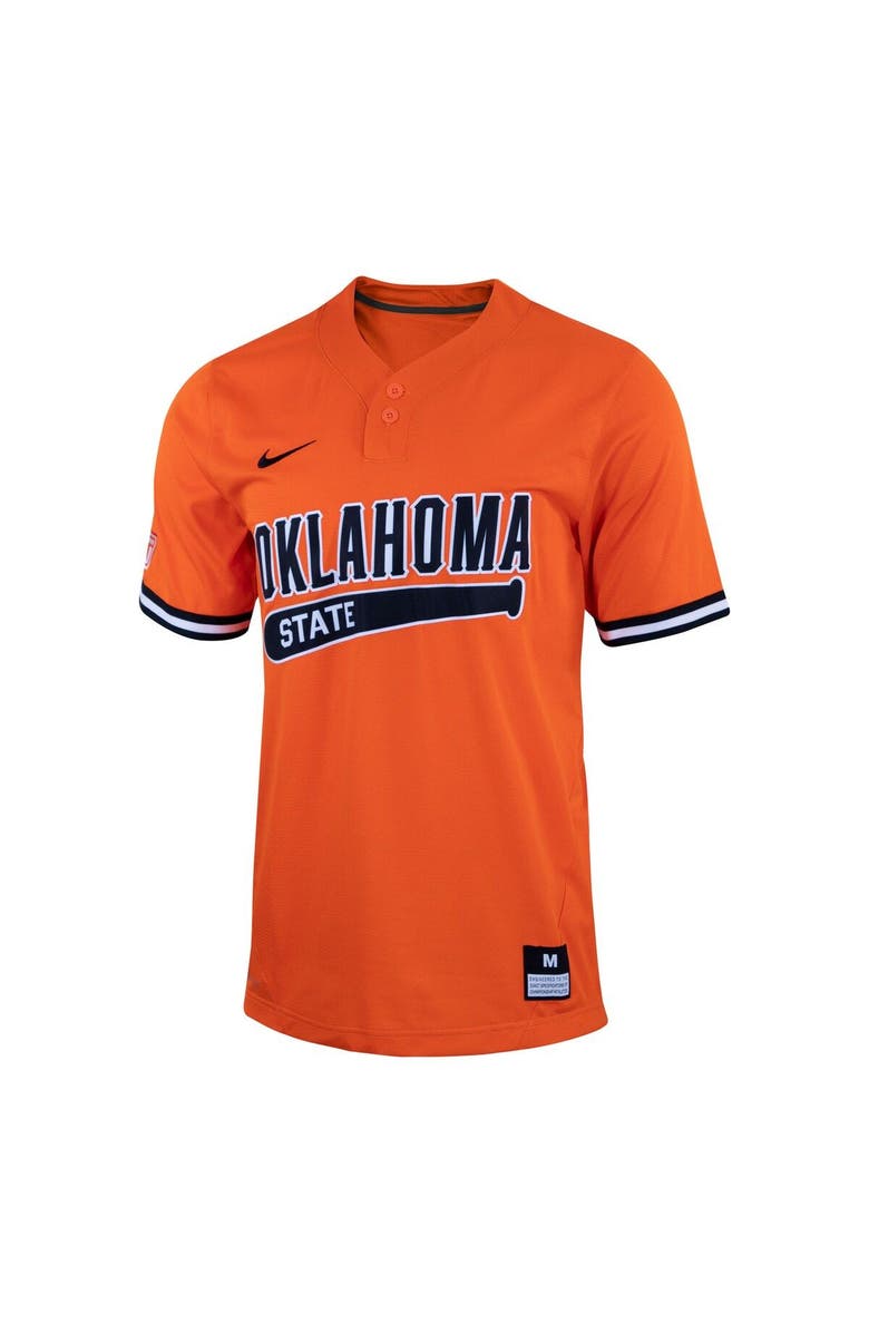 Nike Men's Nike Orange Oklahoma State Cowboys Two-Button Replica Baseball Jersey, Alternate, color, Orange