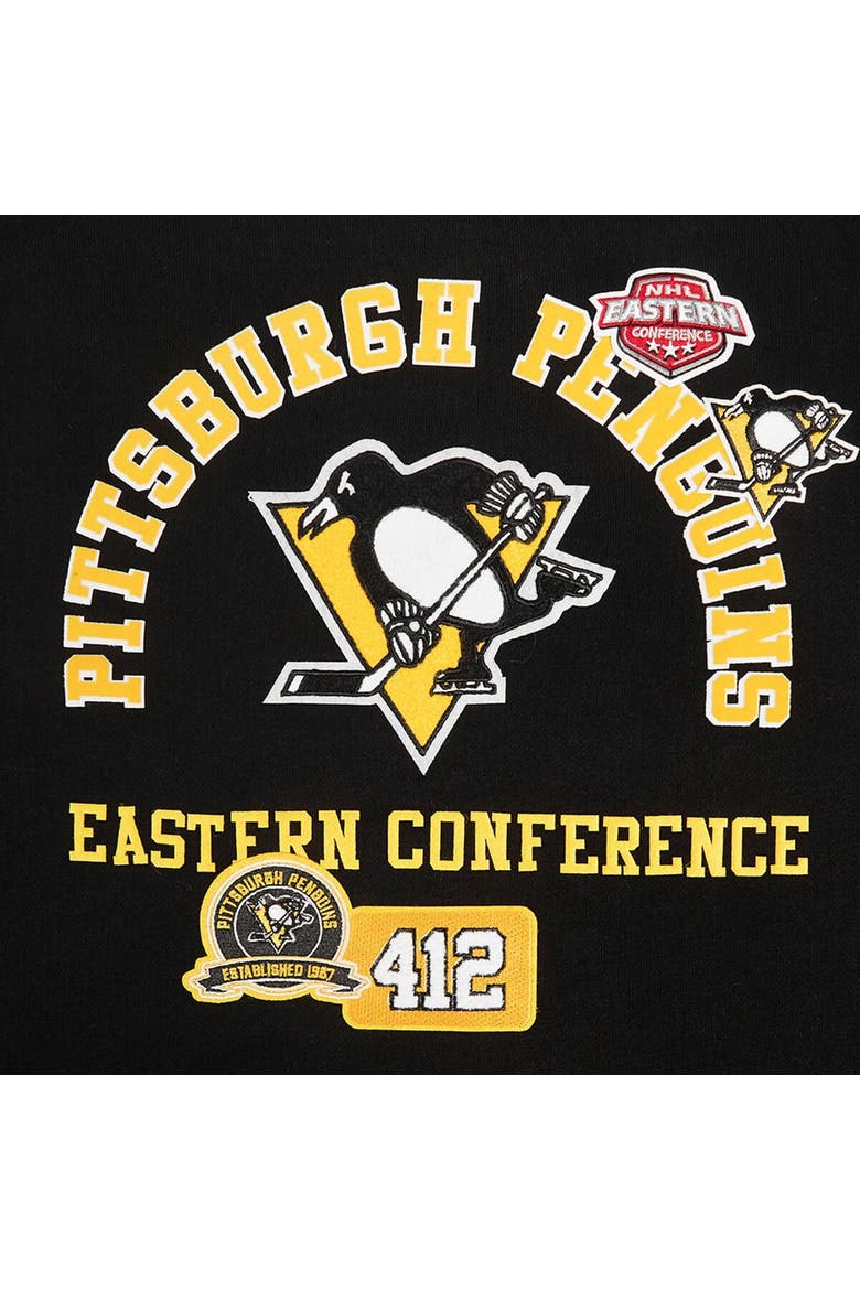 Women's Pro Standard  Black Pittsburgh Penguins Area Code Cropped Pullover Sweatshirt, Alternate, color, Black