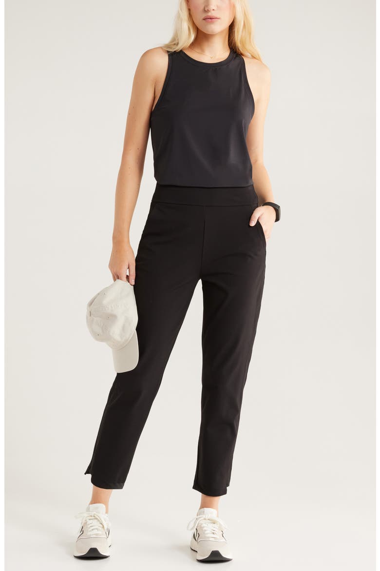 Full Swing Ankle Pants, Alternate, color, BLACK