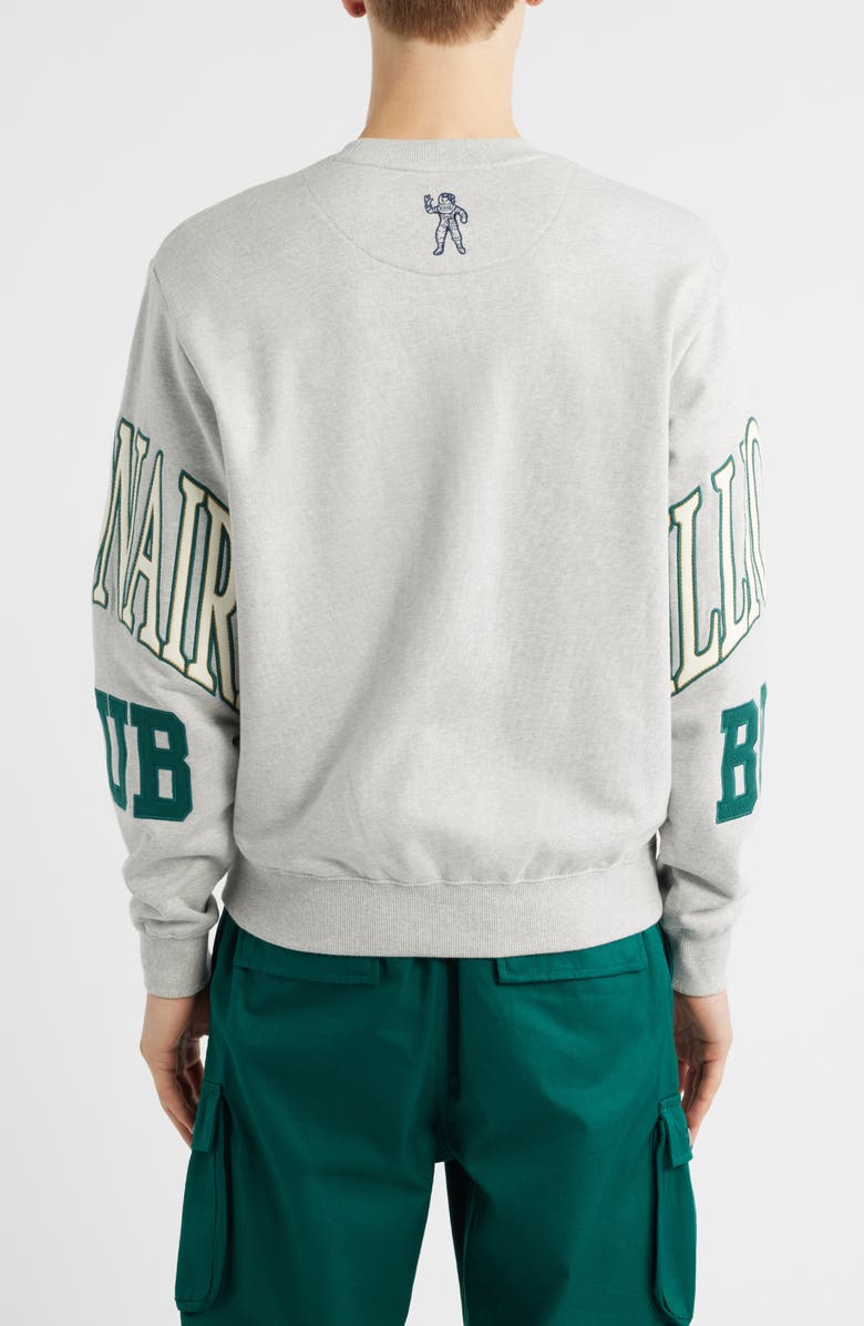 Billionaire Boys Club BB Big Face Helmet Head Cotton Sweatshirt, Alternate, color, Heather Grey