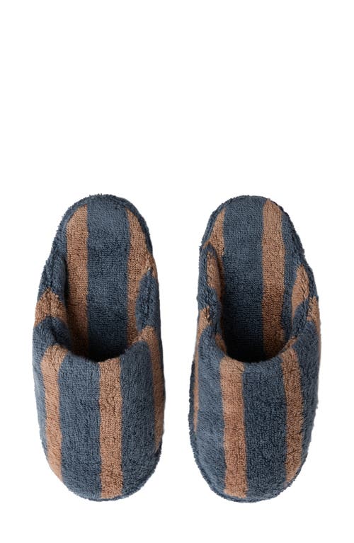 Parachute Stripe Scuff Slipper In Gray