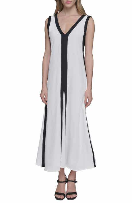KARL LAGERFELD Aero Wash Colorblock A-Line Dress