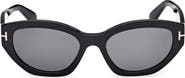 TOM FORD Penny 55mm Polarized Geometric Sunglasses