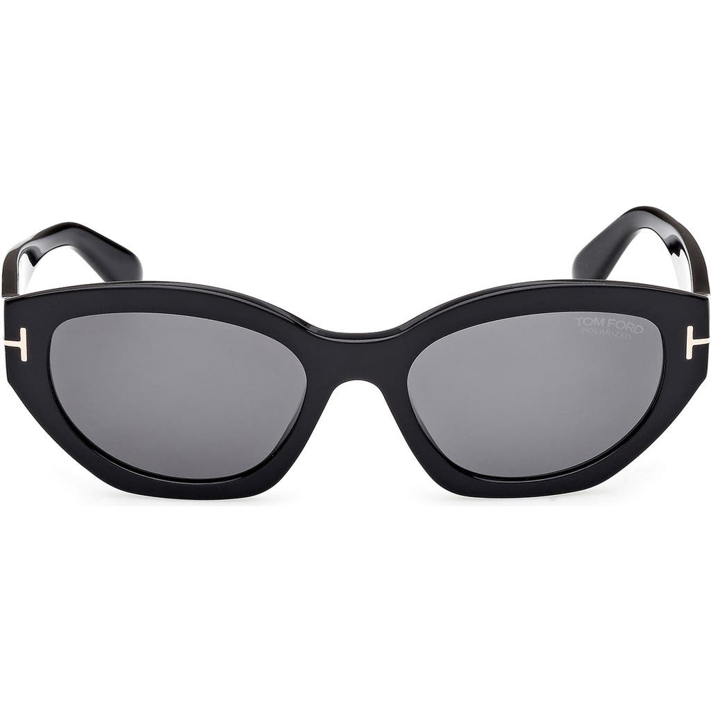 Tom Ford Penny 55mm Polarized Geometric Sunglasses In Black