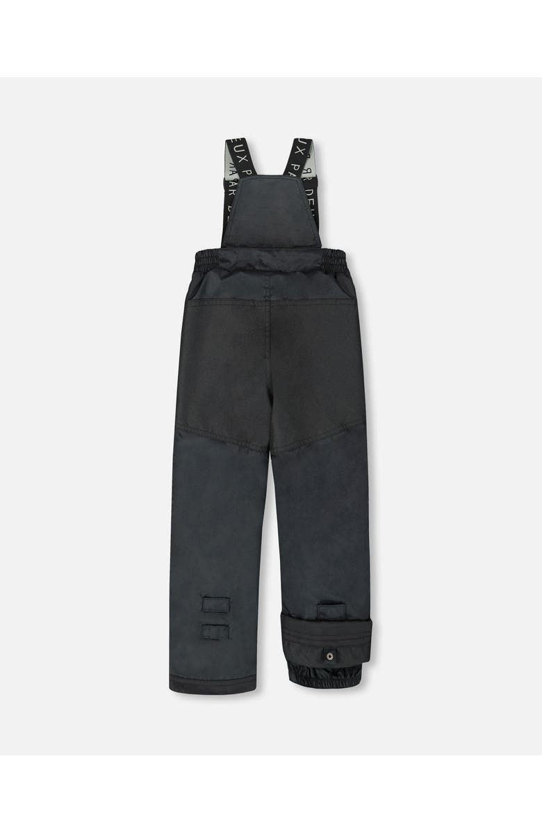 Deux par Deux Two-Piece Play Snowsuit with Allover Jacket Smiley Face, Alternate, color, Black