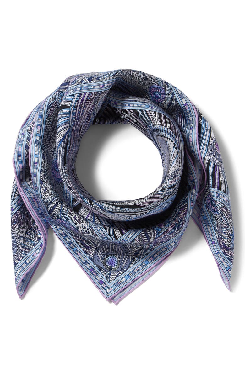 Liberty London Hera Silk Square Scarf, Alternate, color, Black
