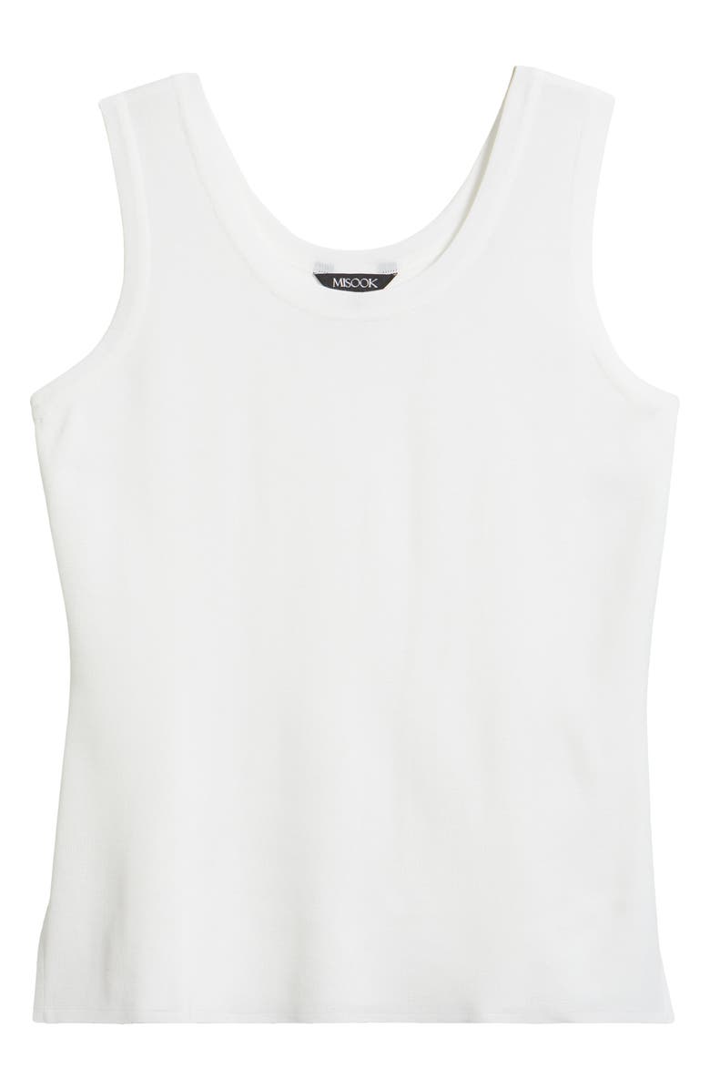 Misook Scoop Neck Tank, Alternate, color, Wht