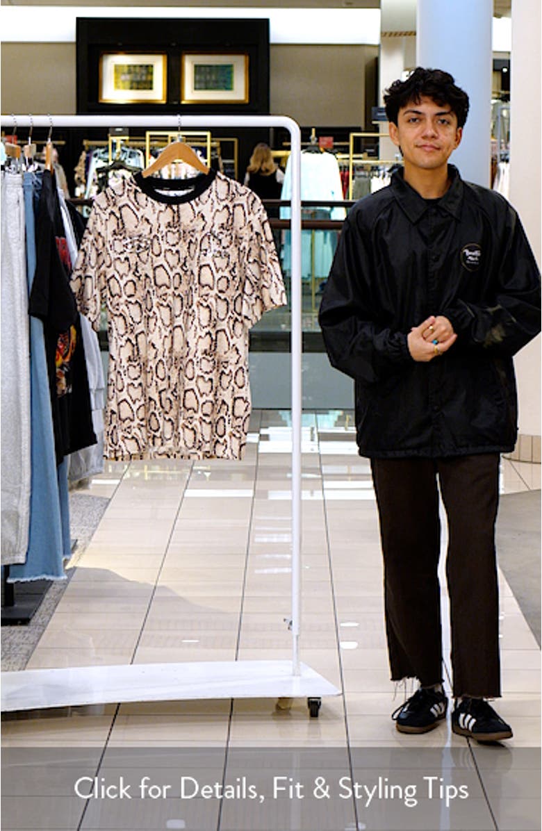 x A$AP Rocky Snakeskin Print Cotton T-Shirt, sales video thumbnail