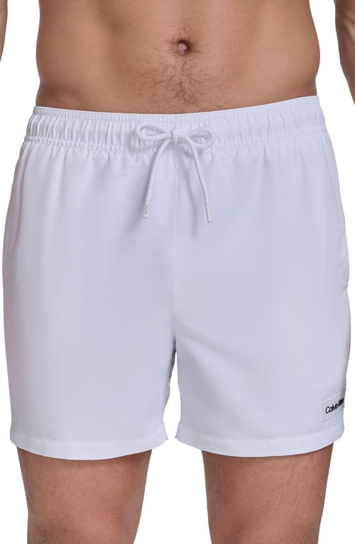 Calvin Klein Core Swim Trunks In White