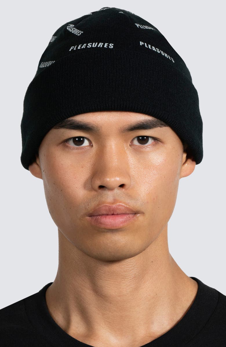 PLEASURES Sprinkle Rib Beanie, Alternate, color, Black