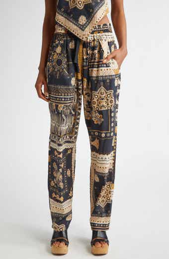 Isabel Marant Étoile Fedora Mixed Print Cotton Pants