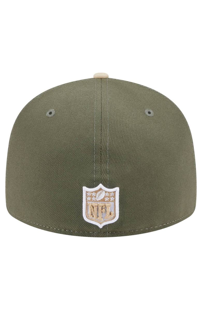 New Era Men's New Era Light Beige/Olive Detroit Lions Two-Tone Color Pack Split Panel 59FIFTY Fitted Hat, Alternate, color, Light Beige